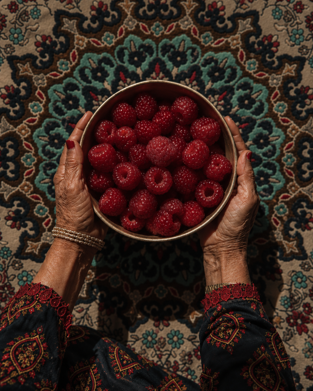 Framboises dans un bol, univers du rituel RINSÉ